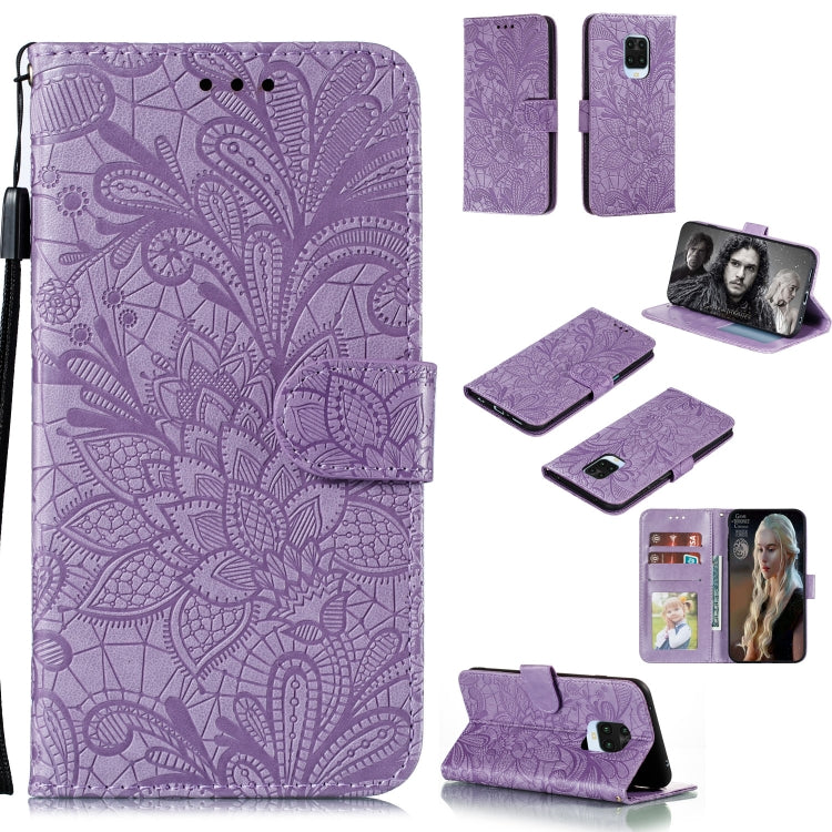 Lace Flower Embossing Pattern Horizontal Flip Leather Case , with Holder & Card Slots & Wallet & Photo Frame & Lanyard, Series 2