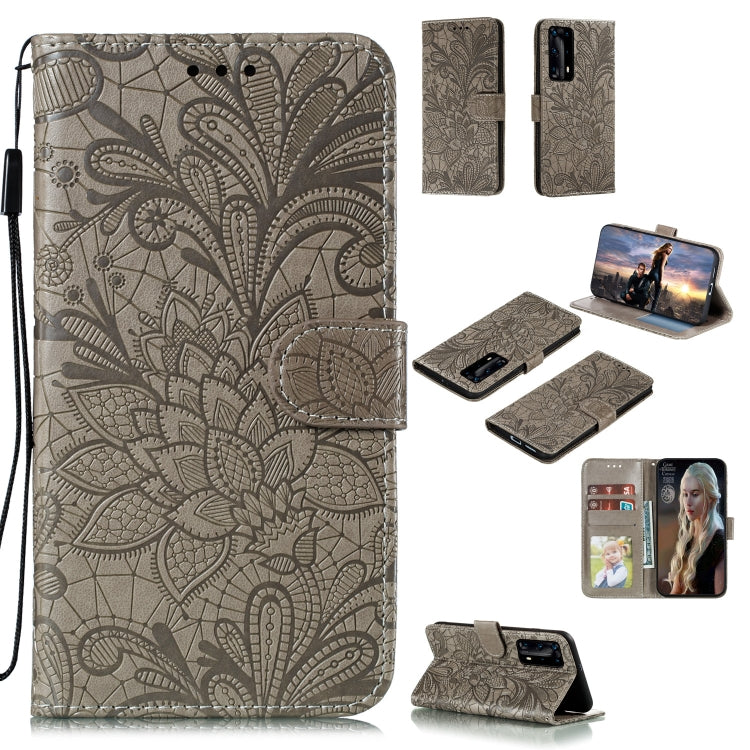 Lace Flower Embossing Pattern Horizontal Flip Leather Case , with Holder & Card Slots & Wallet & Photo Frame & Lanyard, Series 2