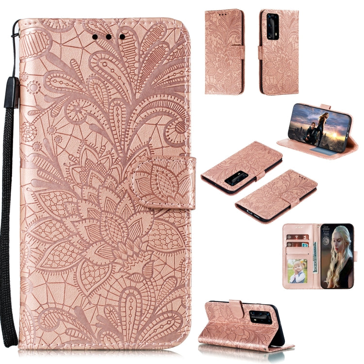 Lace Flower Embossing Pattern Horizontal Flip Leather Case , with Holder & Card Slots & Wallet & Photo Frame & Lanyard, Series 2