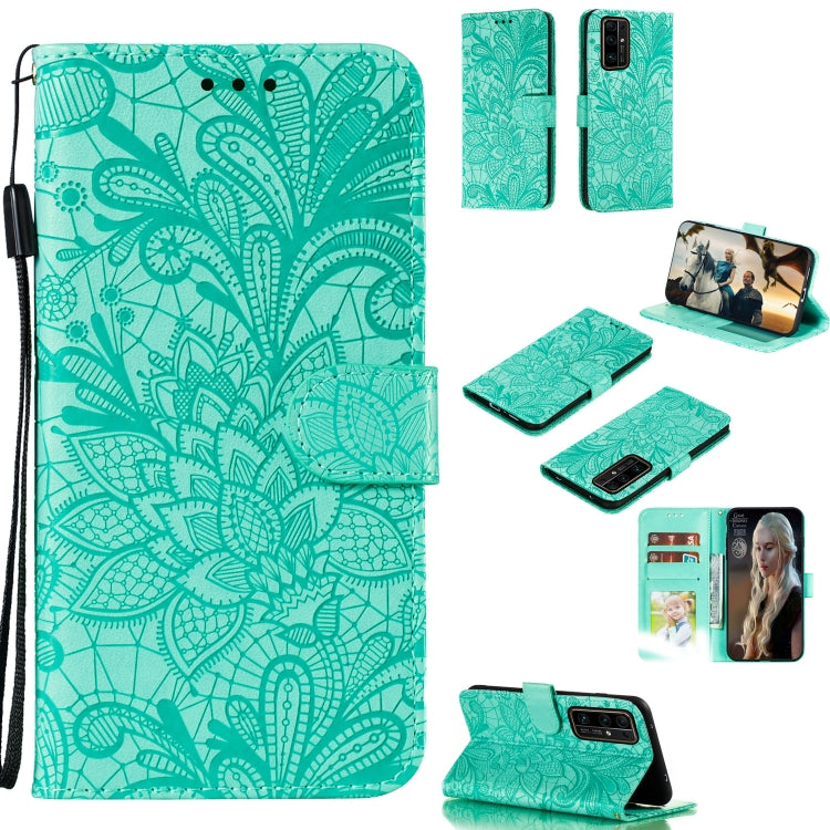 Lace Flower Embossing Pattern Horizontal Flip Leather Case , with Holder & Card Slots & Wallet & Photo Frame & Lanyard, Series 3