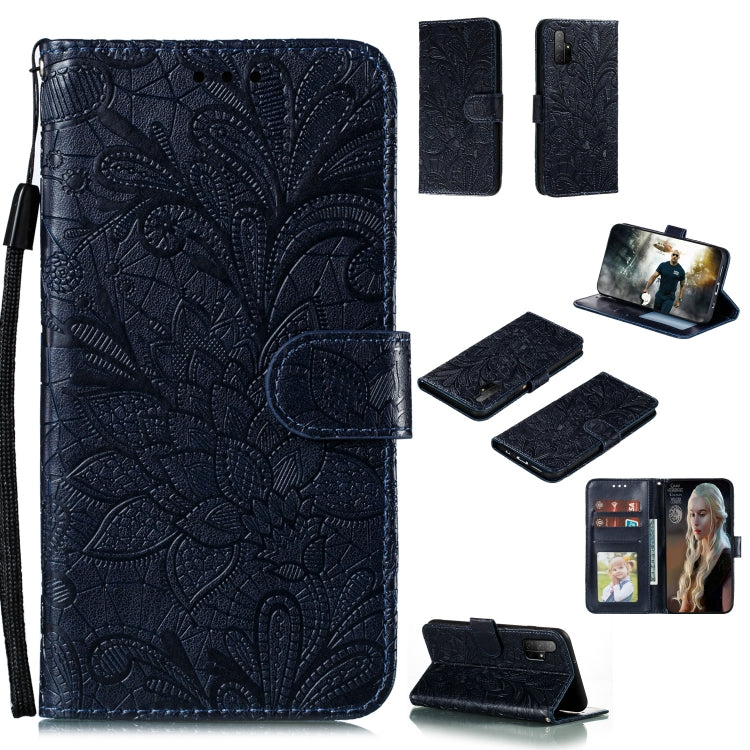 Lace Flower Embossing Pattern Horizontal Flip Leather Case , with Holder & Card Slots & Wallet & Photo Frame & Lanyard, Series 2