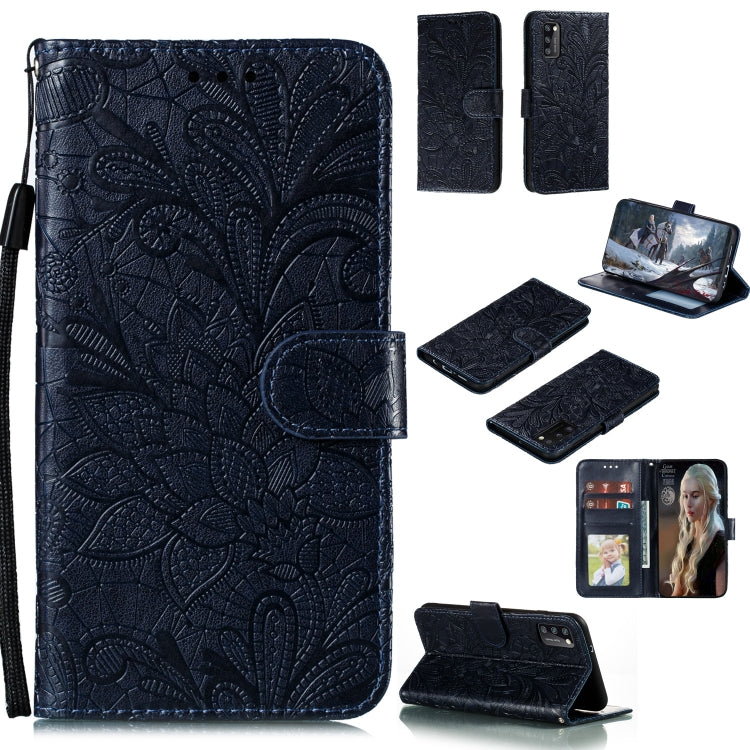 Lace Flower Embossing Pattern Horizontal Flip Leather Case , with Holder & Card Slots & Wallet & Photo Frame & Lanyard, Series 3