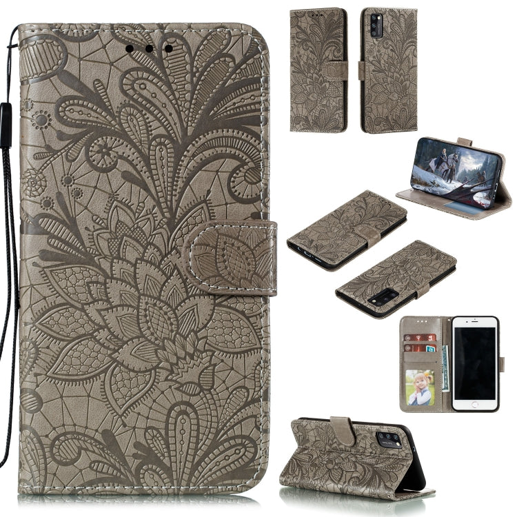 Lace Flower Embossing Pattern Horizontal Flip Leather Case , with Holder & Card Slots & Wallet & Photo Frame & Lanyard, Series 3