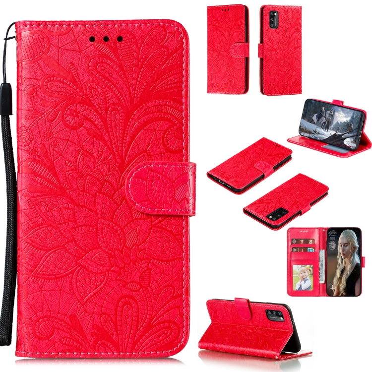 Lace Flower Embossing Pattern Horizontal Flip Leather Case , with Holder & Card Slots & Wallet & Photo Frame & Lanyard, Series 3