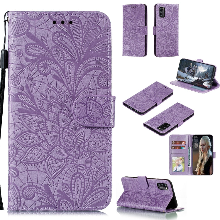 Lace Flower Embossing Pattern Horizontal Flip Leather Case , with Holder & Card Slots & Wallet & Photo Frame & Lanyard, Series 3