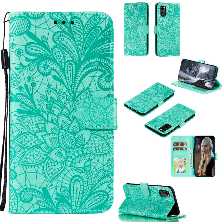 Lace Flower Embossing Pattern Horizontal Flip Leather Case , with Holder & Card Slots & Wallet & Photo Frame & Lanyard, Series 3