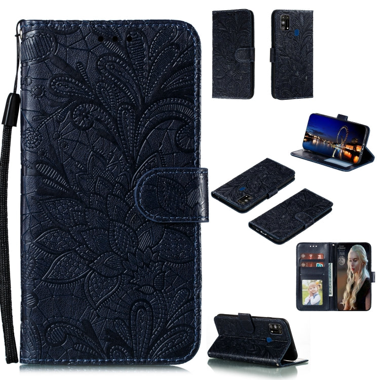 Lace Flower Embossing Pattern Horizontal Flip Leather Case , with Holder & Card Slots & Wallet & Photo Frame & Lanyard, Series 2