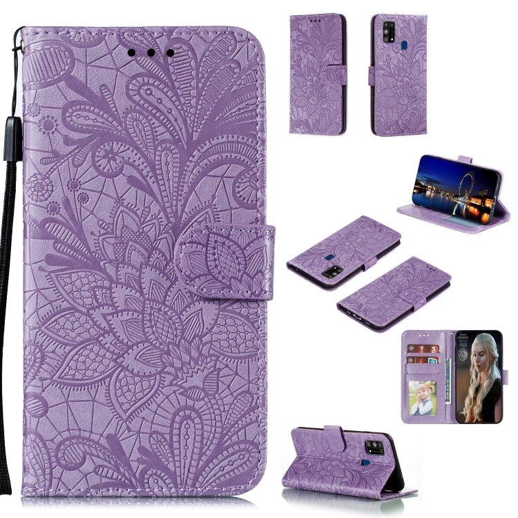 Lace Flower Embossing Pattern Horizontal Flip Leather Case , with Holder & Card Slots & Wallet & Photo Frame & Lanyard, Series 2