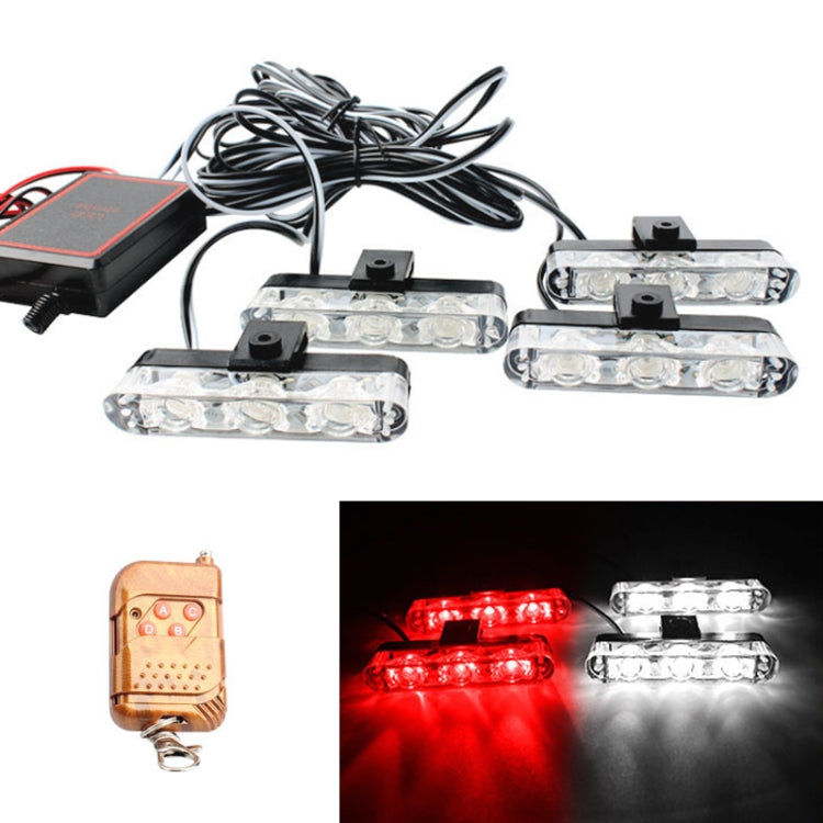 4 in 1 Car 12LEDs Grille Flash Lights Warning Lights with Wireless Remote Control ÎҵÄÉ̵ê