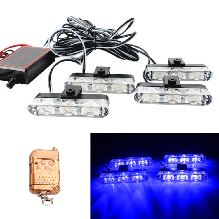 4 in 1 Car 12LEDs Grille Flash Lights Warning Lights with Wireless Remote Control ÎҵÄÉ̵ê