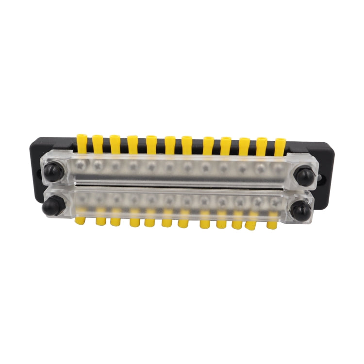 CP-3025 150A 12-48V RV Yacht Double-row 12-way Busbar with 28pcs Terminals