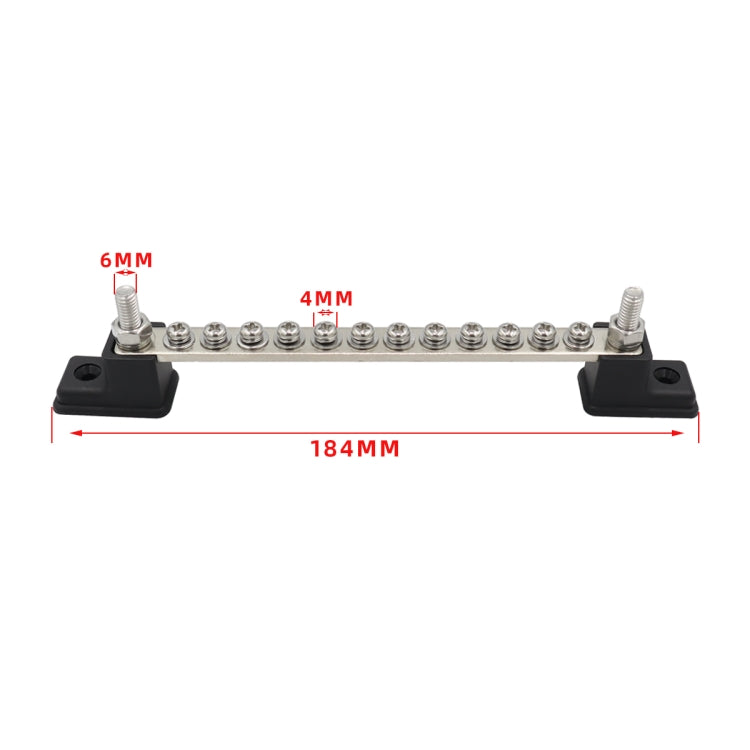 CP-3051 150A 12-48V RV Yacht 12-way Busbar with 14pcs Terminals