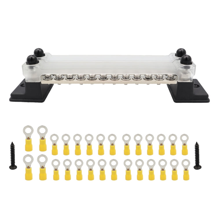 CP-3053 150A 12-48V RV Yacht Double-row 12-way Busbar with 28pcs Terminals