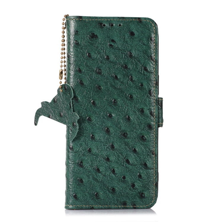 For Motorola Moto E13 4G 2023 Ostrich Pattern Genuine Leather RFID Phone Case My Store