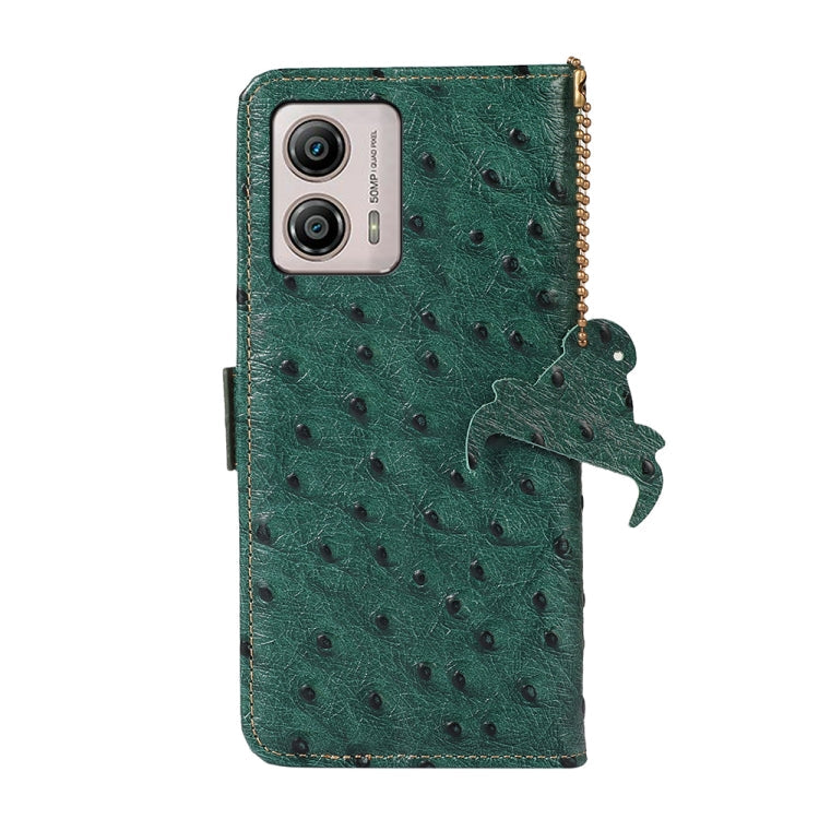 For Motorola Moto G53 5G / G13 / G23 Ostrich Pattern Genuine Leather RFID Phone Case My Store