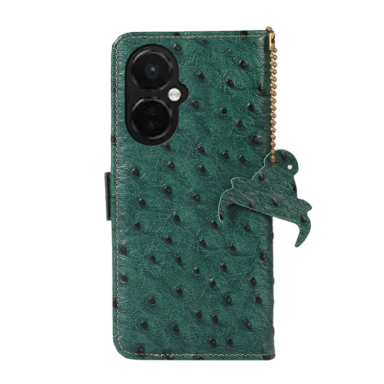 For OnePlus Nord CE 3 Lite Ostrich Pattern Genuine Leather RFID Phone Case My Store