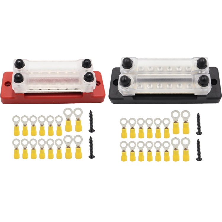 CP-3114 1 Pair 150A 12-48V RV Yacht Double-row 6-way Busbar with 32pcs Terminals ÎҵÄÉ̵ê