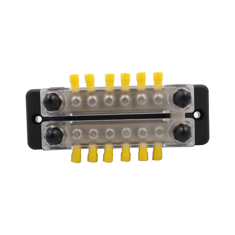 CP-3114 1 Pair 150A 12-48V RV Yacht Double-row 6-way Busbar with 32pcs Terminals ÎҵÄÉ̵ê