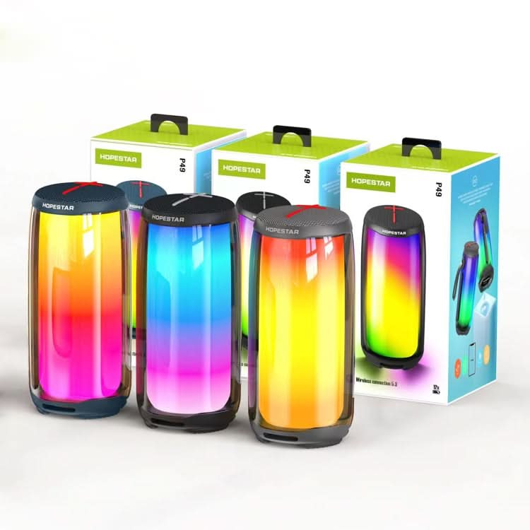 HOPESTAR P49 Tone Pulse RGB Light Waterproof Bluetooth Speaker