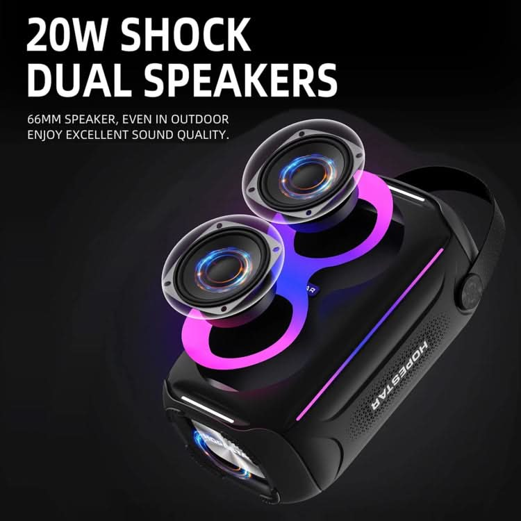 HOPESTAR Party200 mini Portable Tone Pulse RGB Light Bluetooth Speaker