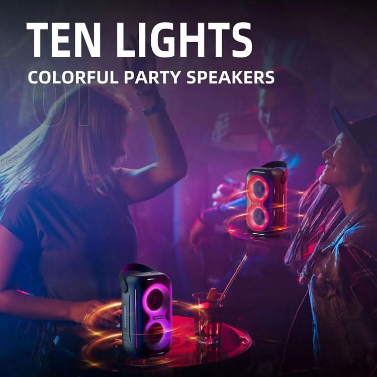 HOPESTAR Party200 mini Portable Tone Pulse RGB Light Bluetooth Speaker