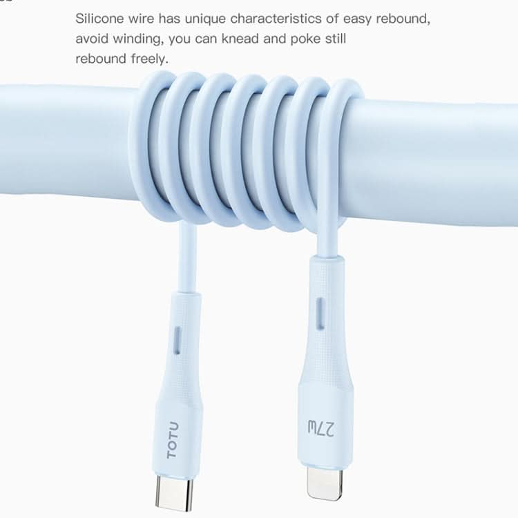 TOTU BPD-013 Skin Sense Series Type-C to 8 Pin Silicone Fast Charging Data Cable