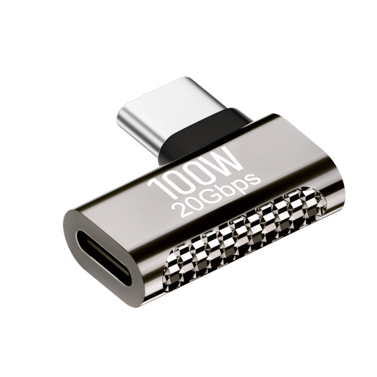 100W Type-C Male to Type-C Female 20Gbps Zinc Alloy Adapter