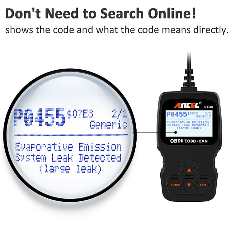 Ancel AD310 CAN OBD2 Car Engine Fault Diagnosis Tool