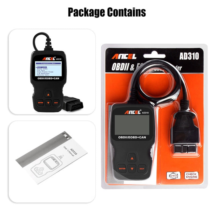 Ancel AD310 CAN OBD2 Car Engine Fault Diagnosis Tool