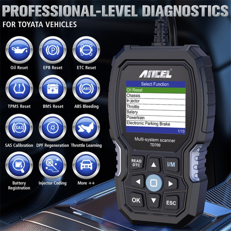 Ancel TD700 Car Scanner Full System Diagnostic Tool