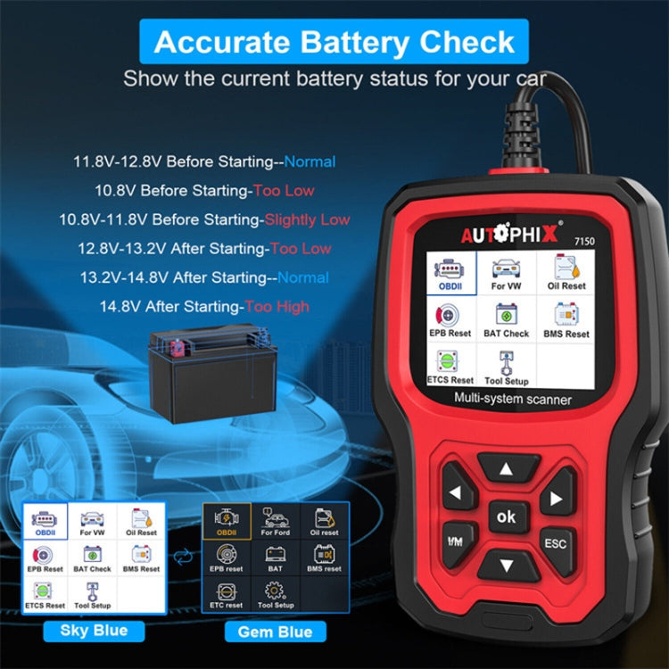 Autophix 7150 OBDII Scanner Automotive Diagnostic Tool