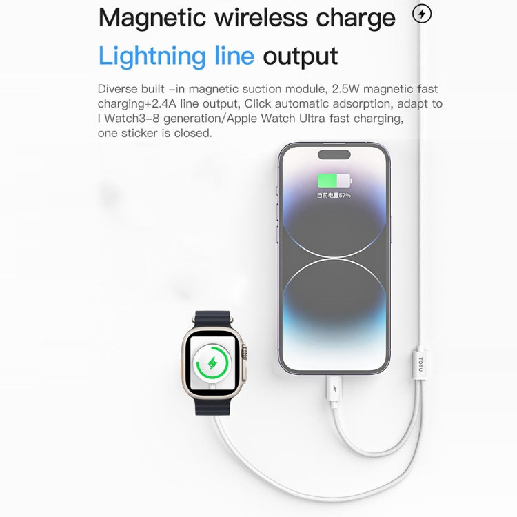 TOTUDESIGN CACW-073 USB-C / Type-C Watch Braided Wire Magnetic Charger