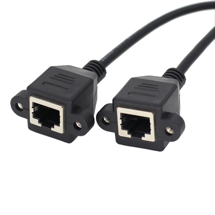 RJ45 Female to Female LAN Extension Cable with Screw Lock