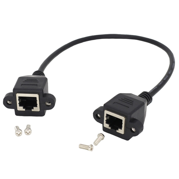 RJ45 Female to Female LAN Extension Cable with Screw Lock