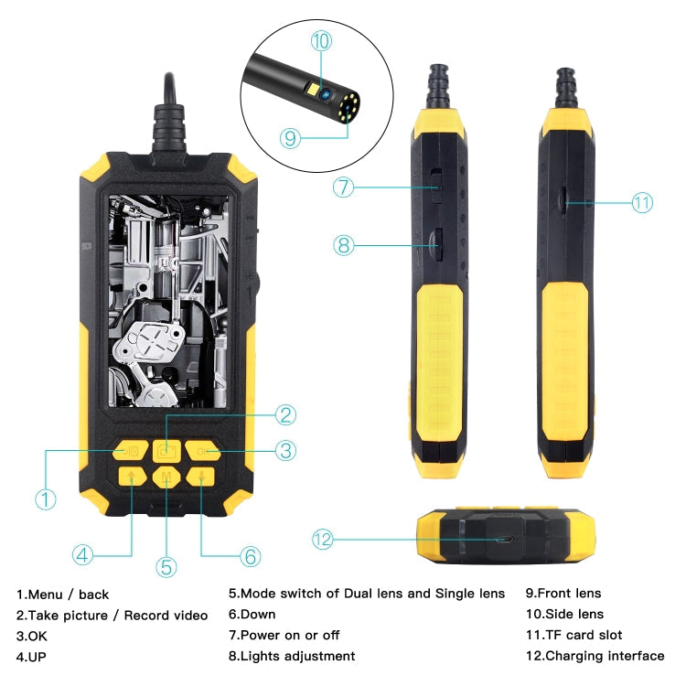 P50 4.5 inch Dual Camera with Screen Endoscope Reluova