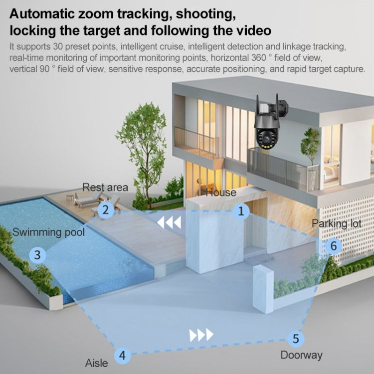 QX71 5MP Wireless WiFi Laser Spherical Kamera unterstützt Zwei-Wege-Sprach- und Mobilüberwachung