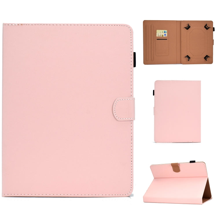 Solid Color Tablet PC Universal Magnetic Horizontal Flip Leather Case with Card Slots & Holder My Store