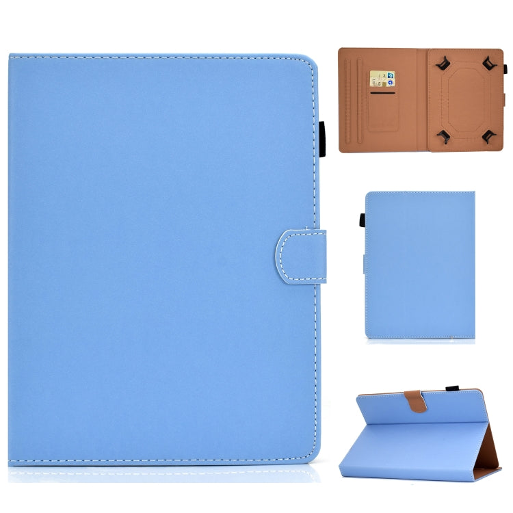 Solid Color Tablet PC Universal Magnetic Horizontal Flip Leather Case with Card Slots & Holder My Store