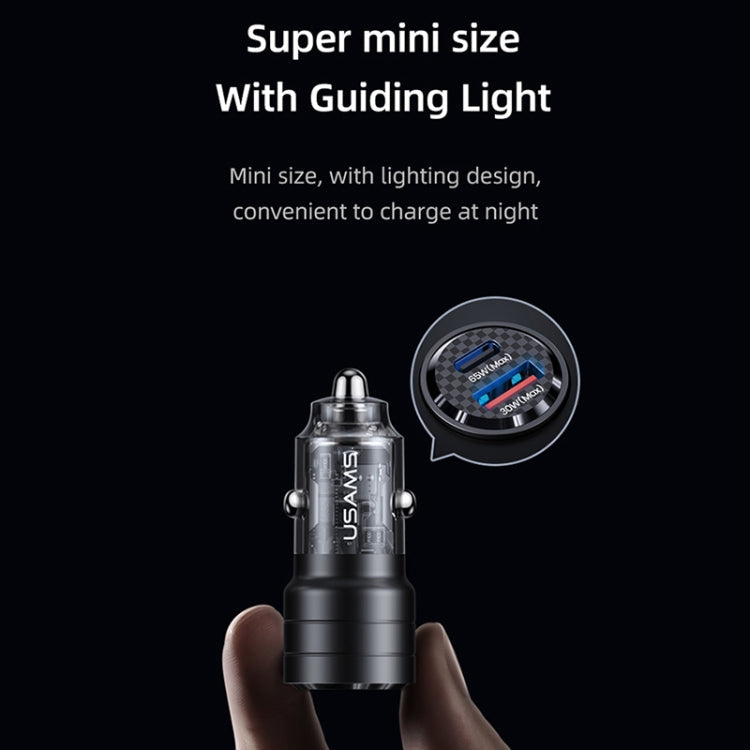 USAMS US-CC176 C36 Aluminum Alloy Transparent Mini Car Charger