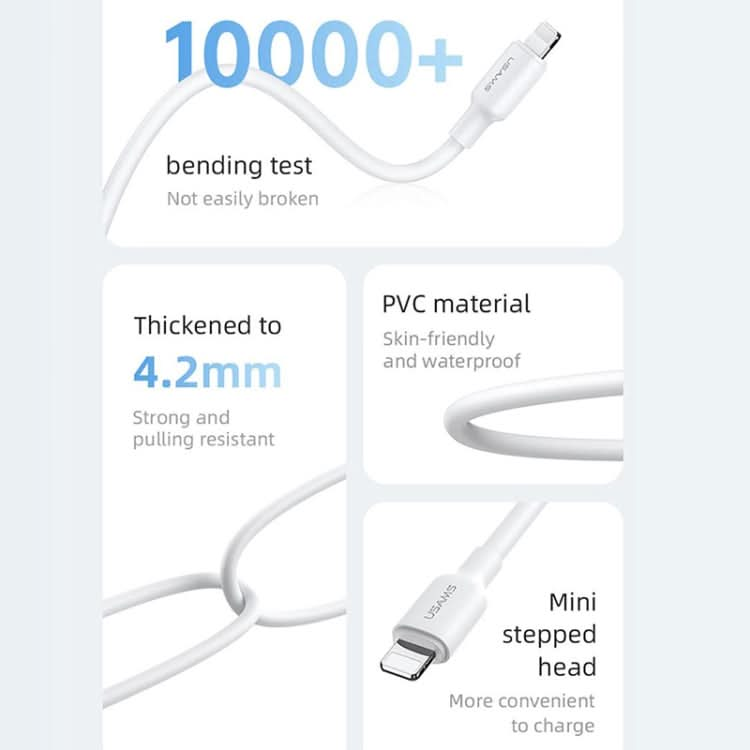 USAMS US-SJ604 U84 2.4A USB to 8 Pin Charging Data Cable