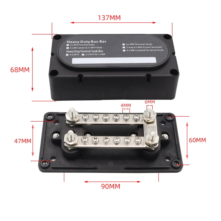 CP-3087-01 100A 48V 12-way M6 Terminal Busbar