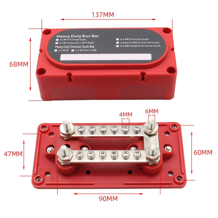 CP-3087-02 100A 48V 12-way M6 Terminal Busbar