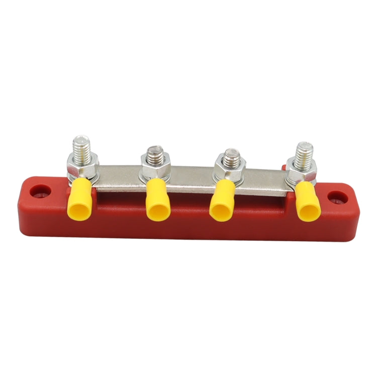 CP-3118 150A 12-48V RV Yacht Single-row 2-way Busbar with 4pcs Terminals