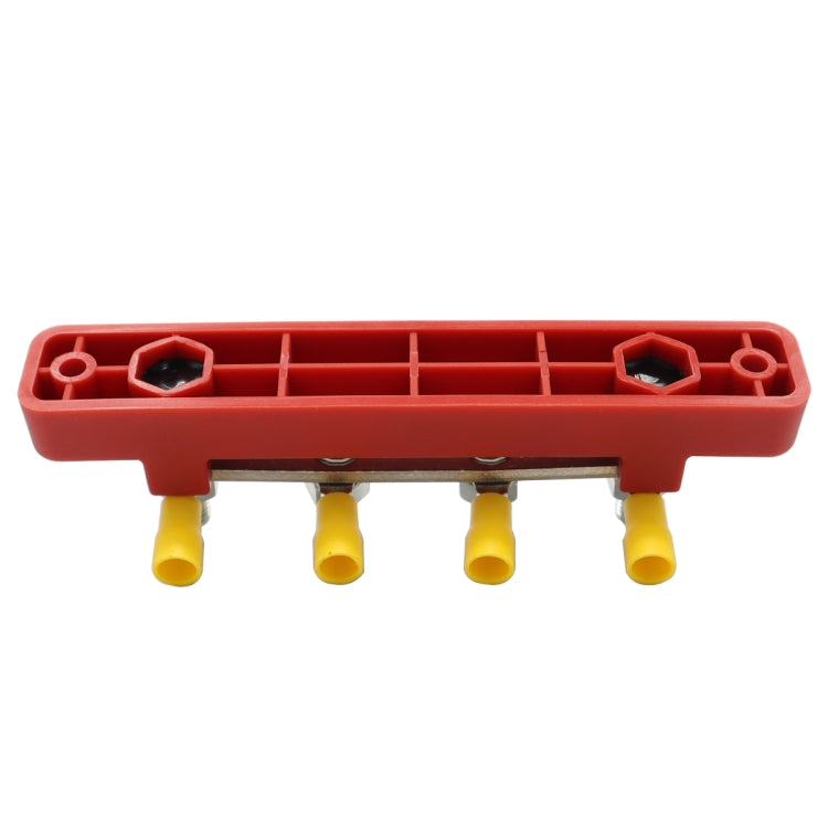 CP-3118 150A 12-48V RV Yacht Single-row 2-way Busbar with 4pcs Terminals