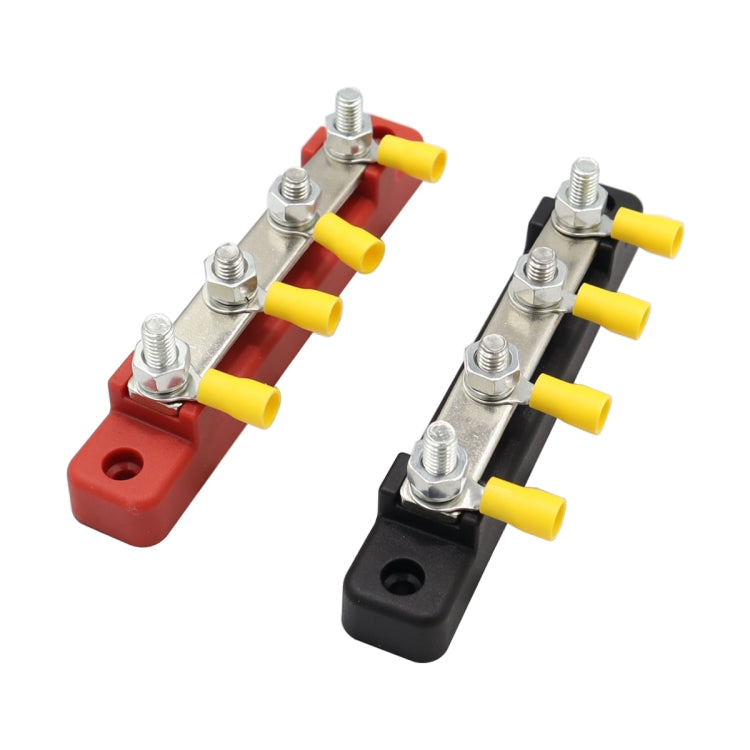 CP-3120 1 Pair 150A 12-48V RV Yacht Single-row 2-way Busbar with 8pcs Terminals