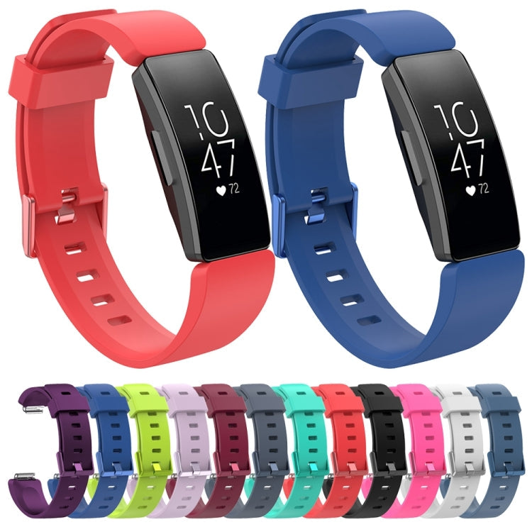 For Fitbit Inspire / Inspire HR Glossy Surface Silicone Replacement Wrist Strap Watchband