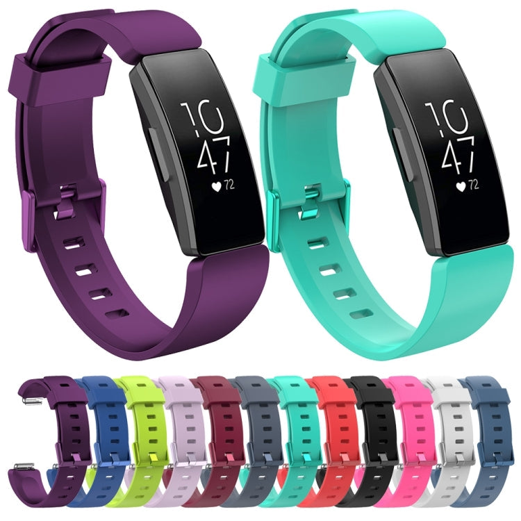 For Fitbit Inspire / Inspire HR Glossy Surface Silicone Replacement Wrist Strap Watchband