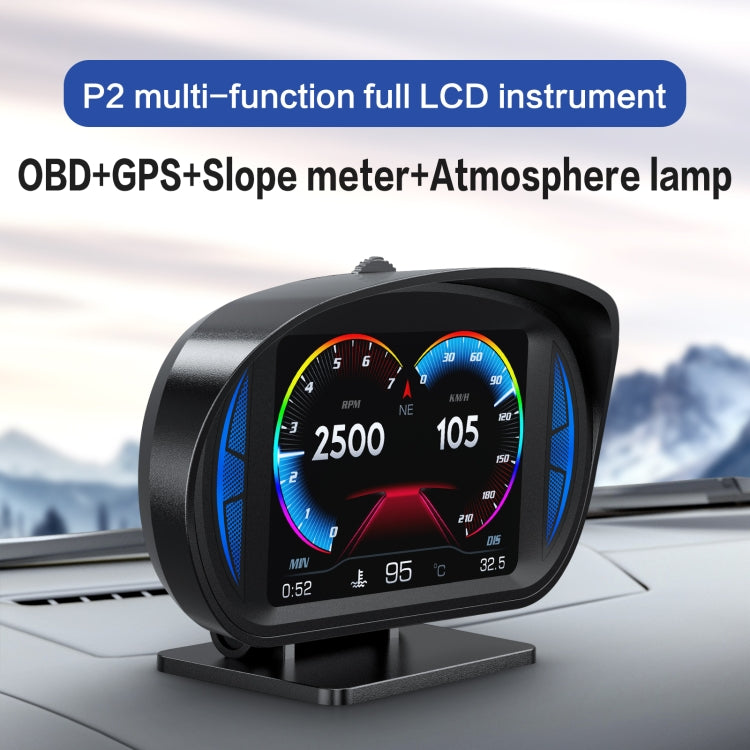 P2 3 inch Multi-function HD OBD LCD Instrument GPS Car Speed Slope Meter HUD Head-up Display ÎҵÄÉ̵ê