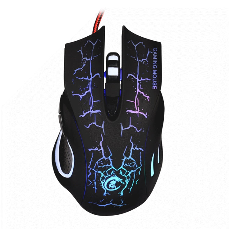 HXSJ A888B 6-keys Crackle Colorful Lighting Wired Gaming Mouse My Store