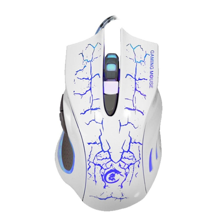 HXSJ A888B 6-keys Crackle Colorful Lighting Wired Gaming Mouse My Store